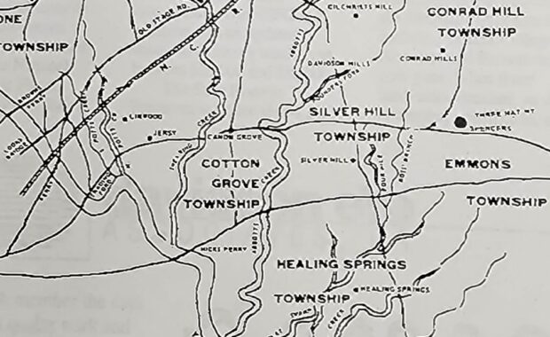 Map showning Jersey Settlement